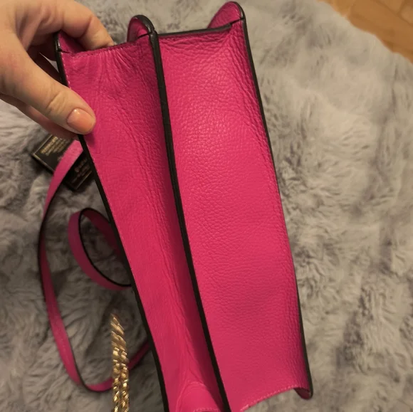 Toro Firenze Italian Genuine Leather Pink Bag - Picture 6 of 16